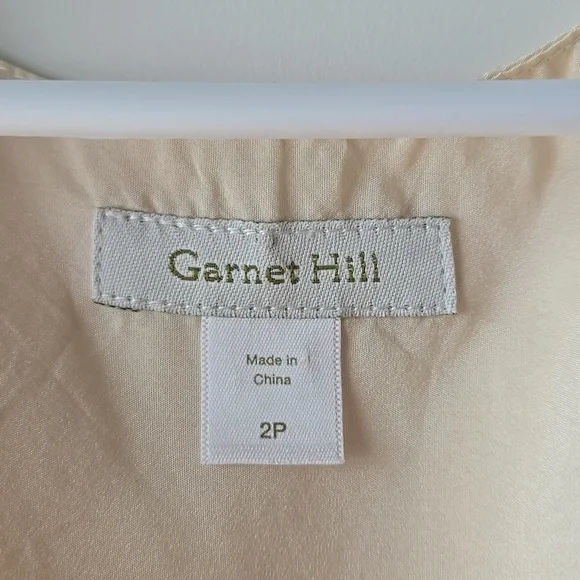 Garnet Hill 100% Silk Floral Midi Dress - Picture 4 of 6